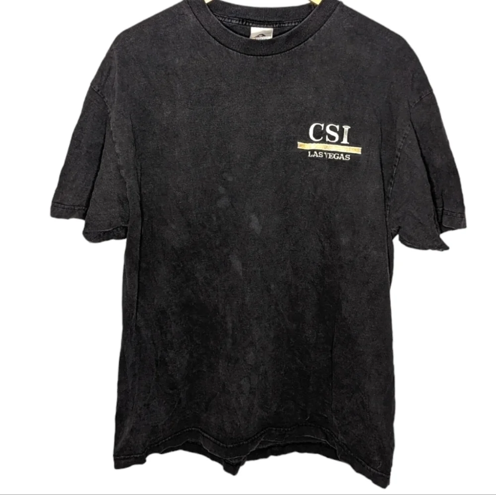 AAA Vintage CSI Las Vegas Crime scene investigation textured T-shirt Mens XL